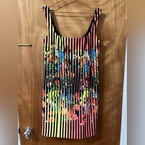 RARE Mary Katrantzou Mini Dress Digital Engineer Floral Print Sz 46 / 10 /Medium